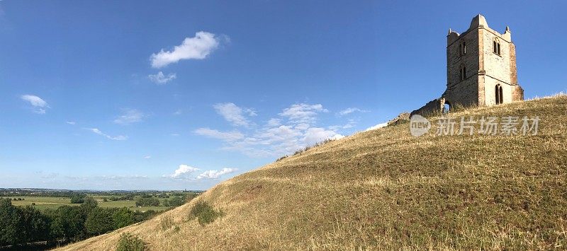 Burrow Mump church, Somerset, England